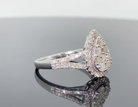 
              10K WHITE GOLD 1 CARAT WOMEN REAL DIAMOND ENGAGEMENT RING WEDDING RING BRIDAL
            