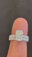 
              14K WHITE GOLD 4.61 CARAT CERTIFIED LAB GROWN DIAMONDS ENGAGEMENT RING WEDDING BAND BRIDAL SET
            