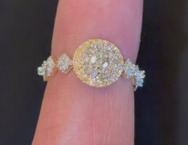 10K YELLOW GOLD 1 CARAT REAL DIAMOND ENGAGEMENT RING WEDDING RING BRIDAL