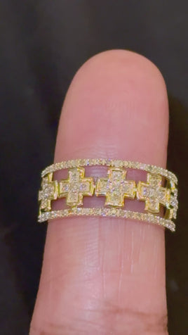10K YELLOW GOLD .50 CARAT NATURAL DIAMOND ENGAGEMENT RING WEDDING PINKY BAND