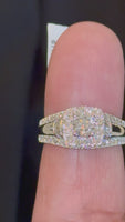
              10K WHITE GOLD 1.25 CARAT NATURAL DIAMOND CENTER .50 CARAT ENGAGEMENT RING WEDDING RING BRIDAL
            