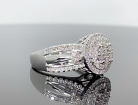 
              10K WHITE GOLD 1 CARAT WOMEN REAL DIAMOND ENGAGEMENT ANNIVERSARY RING
            