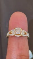 
              .65 CARAT LAB GROWN DIAMONDS STERLING SILVER GOLD PLATED ENGAGEMENT WEDDING RING
            