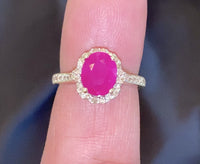 
              10K YELLOW GOLD 2.75 CARAT DIAMOND & RUBY RING
            