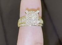 
              10K YELLOW GOLD 1 CARAT WOMEN REAL DIAMOND ENGAGEMENT RING WEDDING BRIDAL RING
            