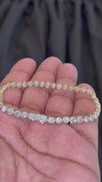 
              14K YELLOW GOLD 8.75 CARAT LAB GROWN DIAMONDS 7 INCHES 4 MM BRACELET
            