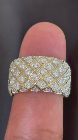 1.76 CARAT CERTIFIED LAB GROWN DIAMONDS STERLING SILVER GOLD PLATED RING