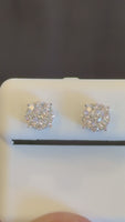 
              .64 CARAT CERTIFIED LAB GROWN DIAMONDS 7 MM STERLING SILVER RHODIUM PLATED STUDS EARRINGS
            