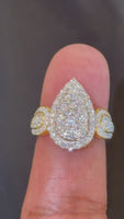 
              2 CARAT LAB GROWN DIAMONDS STERLING SILVER GOLD PLATED ENGAGEMENT WEDDING RING
            