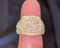
              10K SOLID YELLOW GOLD 2.85 CARAT REAL DIAMOND ENGAGEMENT RING WEDDING PINKY BAND
            