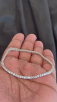 
              5.09 CARAT CERTIFIED LAB GROWN DIAMONDS STERLING SILVER 8 INCHES 2.5 MM TENNIS BRACELET
            