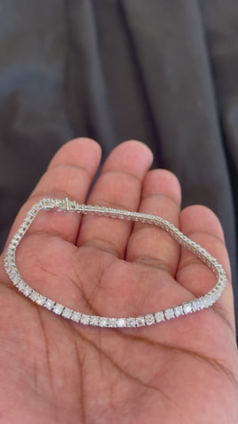 5.09 CARAT CERTIFIED LAB GROWN DIAMONDS STERLING SILVER 8 INCHES 2.5 MM TENNIS BRACELET