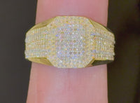 
              10K SOLID YELLOW GOLD 1 CARAT REAL DIAMOND ENGAGEMENT RING WEDDING PINKY BAND
            