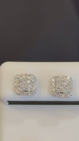 
              .77 CARAT CERTIFIED LAB GROWN DIAMONDS 8 MM STERLING SILVER RHODIUM PLATED STUDS EARRINGS
            