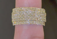 
              10K YELLOW GOLD 3.75 CARAT MENS REAL DIAMOND ENGAGEMENT WEDDING PINKY RING BAND
            