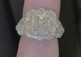 10K WHITE GOLD 2.75 CARAT WOMEN REAL DIAMOND ENGAGEMENT RING WEDDING RING BRIDAL