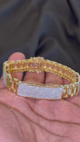 
              3.20 CARAT CERTIFEID LAB GROWN DIAMONDS STERLING SILVER GOLD PLATED 8 INCHES 11 MM BRACELET
            