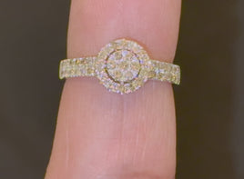 10K SOLID YELLOW GOLD .65 CARAT REAL DIAMOND WOMEN BRIDAL WEDDING ENGAGEMENT RING