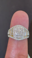 
              2.25 CARAT LAB GROWN DIAMONDS STERLING SILVER GOLD PLATED ENGAGEMENT WEDDING RING
            