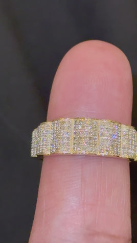 10K YELLOW GOLD .50 CARAT NATURAL DIAMOND ENGAGEMENT RING WEDDING PINKY BAND
