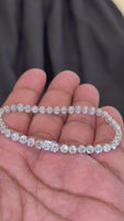 
              14K WHITE GOLD 8.75 CARAT LAB GROWN DIAMONDS 7 INCHES 4 MM BRACELET
            