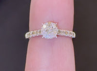 
              .70 CARAT NATURAL DIAMOND STERLING SILVER ENGAGEMENT BRIDAL WEDDING RING
            
