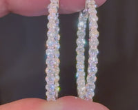 
              10K WHITE GOLD 2.16 CARAT 25 MM CERTIFIED LAB GROWN DIAMONDS STUDS EARRINGS HOOPS
            