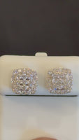 
              1.08 CARAT CERTIFED LAB GROWN DIAMONDS STERLING SILVER 10 MM STUDS EARRINGS
            