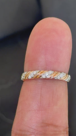 10K ROSE GOLD .10 CARAT LAB GROWN DIAMONDS ENGAGEMENT WEDDING RING BAND