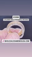
              10K YELLOW GOLD 3.75 CARAT MENS REAL DIAMOND ENGAGEMENT WEDDING PINKY RING BAND
            