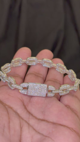 7.25 CARAT LAB GROWN DIAMONDS STERLING SILVER 8 INCHES 10 MM BRACELET