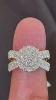 
              3.25 CARAT LAB GROWN DIAMONDS STERLING SILVER GOLD PLATED ENGAGEMENT WEDDING RING
            