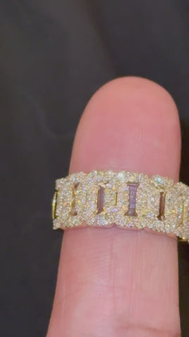 10K YELLOW GOLD .85 CARAT NATURAL DIAMOND ENGAGEMENT RING WEDDING PINKY BAND
