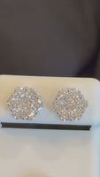 
              2.22 CARAT CERTIFED LAB GROWN DIAMONDS STERLING SILVER 10 MM STUDS EARRINGS
            