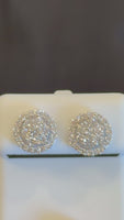 
              1.15 CARAT CERTIFIED LAB GROWN DIAMONDS 10 MM STERLING SILVER RHODIUM PLATED STUDS EARRINGS
            