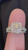 
              14K WHITE GOLD 2.25 CARAT NATURAL DIAMOND CENTER .55 CARAT ENGAGEMENT RING WEDDING BAND BRIDAL SET
            