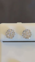 
              1.06 CARAT CERTIFIED LAB GROWN DIAMONDS 8 MM STERLING SILVER RHODIUM PLATED STUDS EARRINGS
            