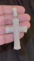 
              5.33 CARAT CERTIFIED LAB GROWN DIAMONDS STERLING SILVER 3 INCHES CROSS PENDANT
            