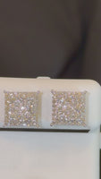 
              .98 CARAT CERTIFED LAB GROWN DIAMONDS STERLING SILVER 9 MM STUDS EARRINGS
            