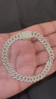 
              6.22 CARAT LAB GROWN DIAMONDS STERLING SILVER 8.50 INCHES 10 MM CUBAN LINK BRACELET
            