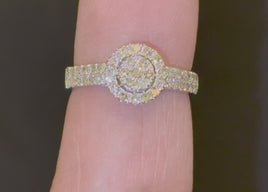 10K SOLID WHITE GOLD .65 CARAT REAL DIAMOND WOMEN BRIDAL WEDDING ENGAGEMENT RING