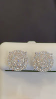 
              1.18 CARAT CERTIFIED LAB GROWN DIAMONDS 11 MM STERLING SILVER RHODIUM PLATED STUDS EARRING
            