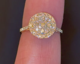 10K YELLOW GOLD 1.10 CARAT REAL DIAMOND ENGAGEMENT RING WEDDING RING BRIDAL