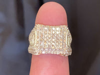 
              10K SOLID YELLOW GOLD 2.25 CARAT REAL DIAMOND ENGAGEMENT RING WEDDING PINKY BAND
            