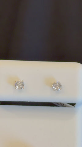 10K YELLOW GOLD .28 CARAT CERTIFIED LAB GROWN DIAMONDS 3 MM SOLITAIRE STUDS EARRINGS