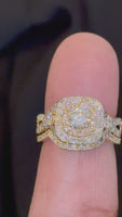 
              14K YELLOW GOLD 2.25 CARAT NATURAL DIAMOND CENTER .55 CARAT ENGAGEMENT RING WEDDING BAND BRIDAL SET
            