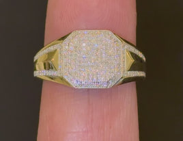10K YELLOW GOLD .50 CARAT MEN DIAMOND WEDDING BAND BRIDAL ENGAGEMENT RING PINKY