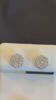 
              .75 CARAT CERTIFED LAB GROWN DIAMONDS STERLING SILVER 7 MM STUDS EARRINGS
            