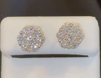 
              14K YELLOW GOLD 2.06 CARAT CERTIFIED LAB GROWN DIAMONDS 10 MM STUDS EARRINGS
            