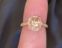 
              10K ROSE GOLD 2.25 CARAT DIAMOND & MORGANITE RING
            